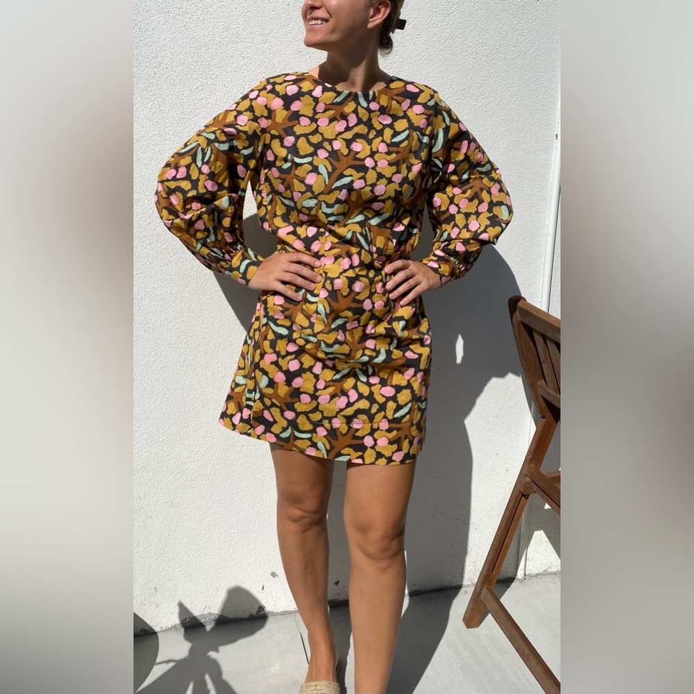 Anthropologie WHiT Jude Elderberry Print Dress size M